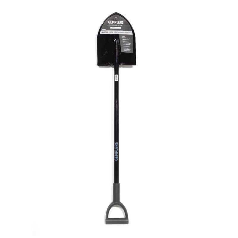 Gemplers All-Steel Roundpoint Shovel with D-Grip, Digging and Landscaping Shovel, Durable and Comfortable