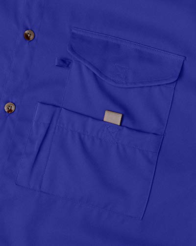 Image of Alimens & Gentle Short Sleeve Fishing Shirt Wicking Fabric Sun Protection Casual Button Down Shirts