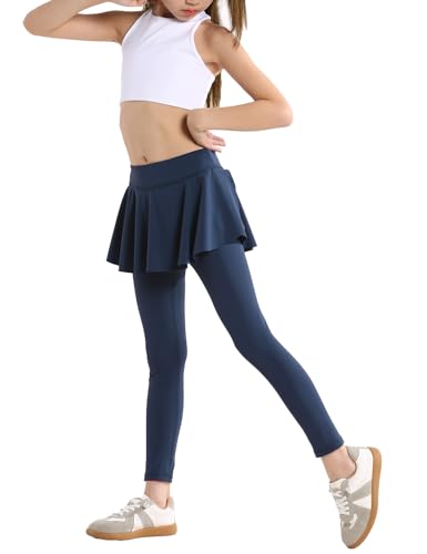 Skirt Leggings for Girls School Uniform, Pants for Girls Kids Toddler Ruffle Skirt Pull On Warm Clothes3