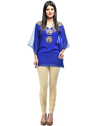Image of Frenchtrendz Women's Cotton Spandex Stretchable Mid Rise Slim Fit Churidar Leggings Pull On