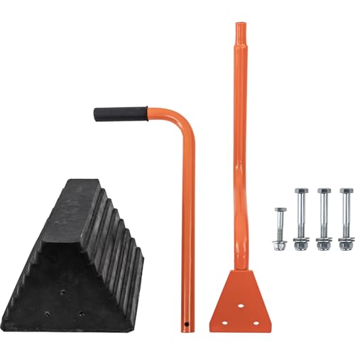 Image of Buyers Products WC1087 Rubber Wheel Chock with Bolt-On Handle, Anti-Slip Wheel Stopper for Trucks, RVs, Trailers, Campers & Cars, Tire Chock Stabilizer