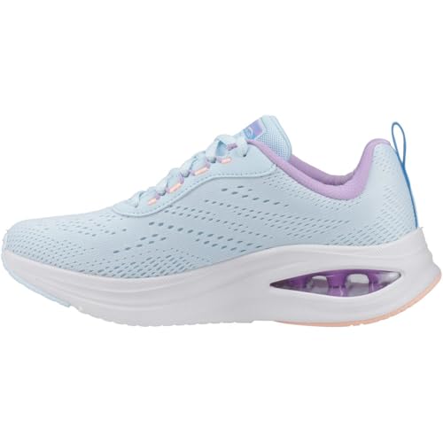 Image of Skechers Women's Skech META AIRED Out, Light Blue Mesh Multi Trim, 6