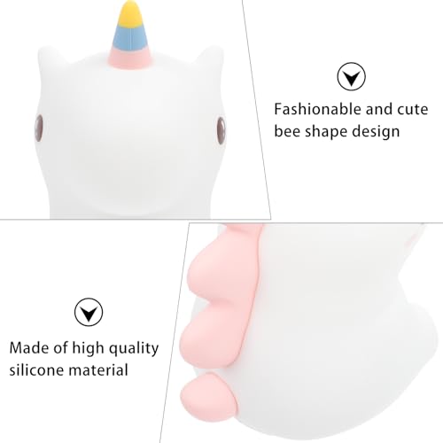 Lámpara nocturna tacto unicornio de silicona para dormitorio miniatura 3