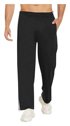 Pantalon de loisirs long décontracté et ample couleur noire - 3