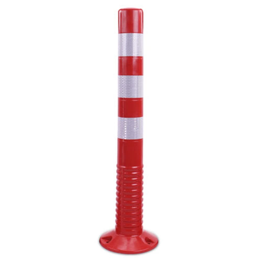 WDSOPK Parking Post Bollards 75CM Parking Barrier Folding Plastic Driveway Bollards Traffic Cones, Perfect Parking Post for Construction Lot, Road Marker,Traffic-Sensitive Area（B）