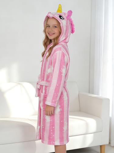 Image of Doctor Unicorn Soft Unicorn Hooded Bathrobe Sleepwear - Unicorn Gifts for Girls