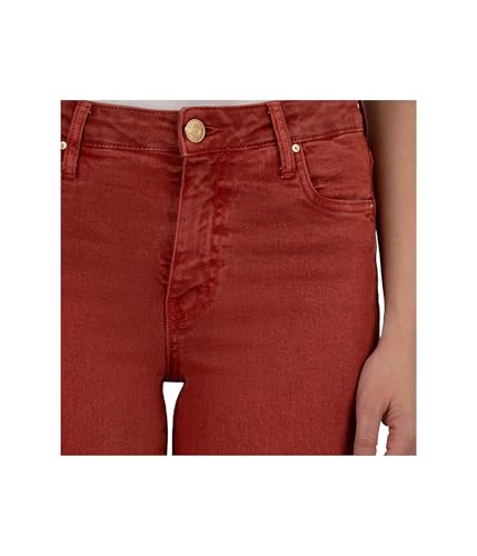 KUT from the Kloth Women's Kelsey High-Rise Ankle Flare with Raw Hem in Paprika4