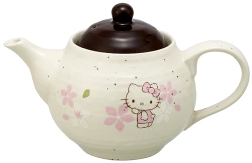 Skater CHMP1-A Mino Pot, Teapot, 15.2 fl oz (450 ml), Hello Kitty Sakura, Sanrio, Diameter 4.5 x Height 4.5 x Width 7.7 inches (11.5 x 11.5 x 19.5 cm)