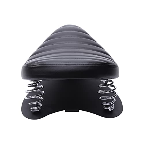 Image of DREAMIZER Motorcycle Seat Cushion Driver Solo Seats with Spring Bracket PU Leather Compatible with Harley Honda Yamaha Kawasaki Sportster Iron 883 1200 Chopper Bobber Cafe Racer