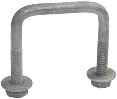 Galvanized Square U-Bolts [Set of 4] Size: 3.19" H x 3.06" W x 0.5" D