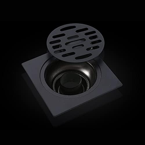 LPAOMKL 【ポートエアマニュアルバルブ】 1個の黒ヨーロッパのステンレス鋼消臭床排水浴室のシャワー室の洗濯機の床の排水(B)
