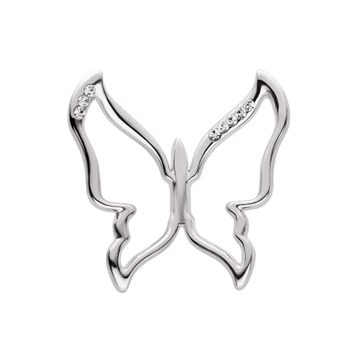 Image of Dainty Butterfly Silk Scarf Ring Brooch for Women Elegant Rhinestone Crystal Shawl Scarves Buckle Wrap Clip Exquisite Costume Accessories Decoration Wedding Holiday Jewelry
