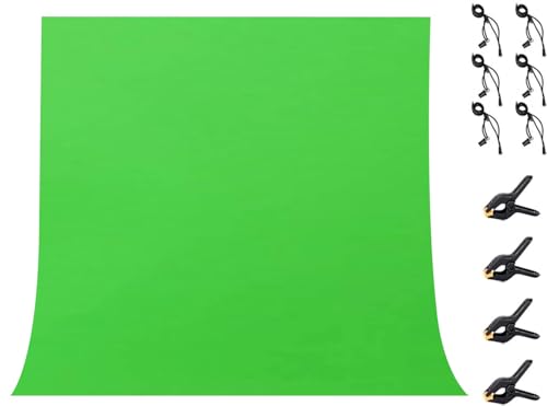 LYLYCTY Green Non-Woven Fabric Background 10x10ft Solid Color Backdrop Photo Video Recording Photography Props with 4X Spring Clamps,6X Clips WLY51