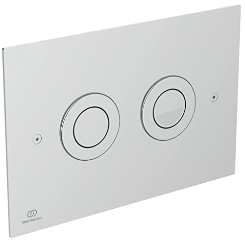 Ideal Standard R0188MY Septa PRO™ P1 Pneumatic Plate, Stainless Steel, Chrome-plated
