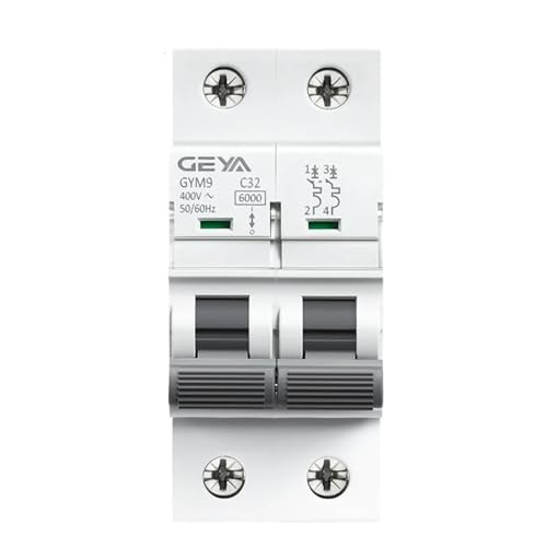 Disyuntor de carril DIN GYM9 de fábrica interruptor magnetotérmico 2 polos tipo CA 63A 2
