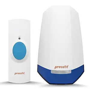 Pressfit Echo-V Wireless Doorbell Chime Kit for Home, Offices, Hospitals and Clinics Comes with 48 Tunes, Non-Interference Feature, Special Tunes, Wireless Calling Bell, Remote Bell - Plug in Type