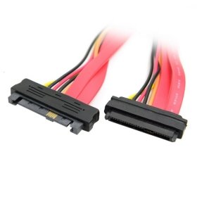 cablecc Cablecc SAS Hard Disk drive SFF-8482 SAS Cable 29Pin Male to Female Extension Cable 0.5m