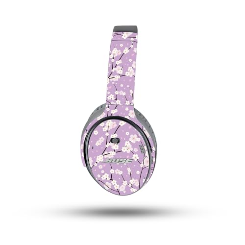 Image of MightySkins Skin Compatible with Bose QuietComfort 35 II Headphones - Sakura Purple | Protective, Durable, and Unique Vinyl Decal wrap Cover | Easy to Apply, Remove, and Change Styles