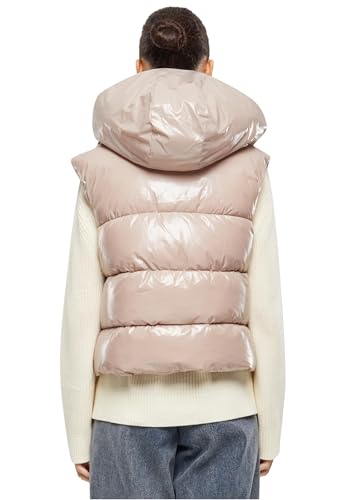 Chalecos mujer Urban Classics Tb7004 ropa de abrigo acolchada chaleco con capucha brillante 3