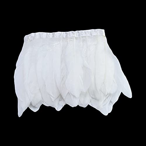 10 Metri Bianco Naturale Artigianato Piume Trim Ricamo Plume Abbigliamento Da Cucire Fai Da Te Matrimonio Piuma D'oca Festa