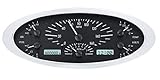 Dakota Digital VHX-32F-K-W Compatible with 32 Ford Car Analog Dash Gauge System Black Alloy White Backlighting