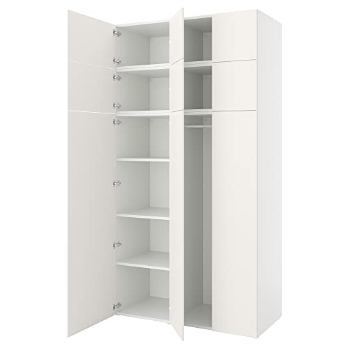 ProTuning PLATSA Armario con 9 puertas, blanco/Fonnes blanco, 140 x 57 x 261 cm