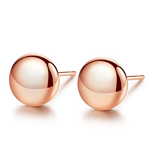Ohrstecker Damen Rund Virgin (8mm) runde ohrringe silber 925 Roségold Cover
