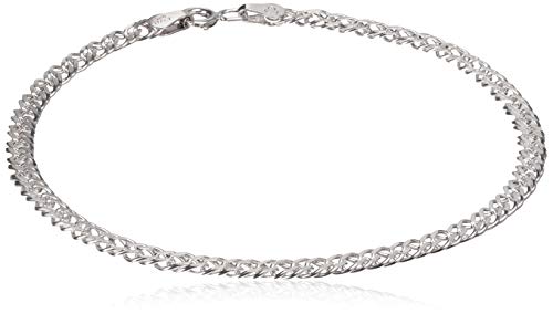 Amazon Essentials Sterling Silver Interlocking Geometric Link Bracelet, 8