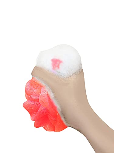 Loofah Lord 24 Red Bath or Shower Sponge Loofahs Pouf Mesh Wholesale Bulk Lot