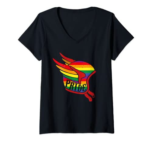 Mujer Rainbow Gay Pride - Camiseta para hombre y mujer Camiseta Cuello V