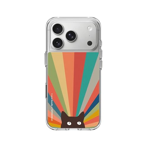 RHINOSHIELD ���C�m�V�[���h iPhone 17 Pro�Ή� | Clear �N���A�P�[�X - ���΂݂ɂ��� �����x �R�K�i�̗����ی� �ϏՌ��� - ilovedoodle/Cat Landscape - Imagination