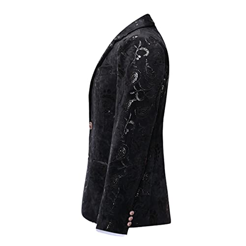 SWOTGdoby Boys Suit Formal Tuexdo Golden Jacquard Slim Fit 2 Pieces Suit Set Jacket Pants for Wedding Prom Party3