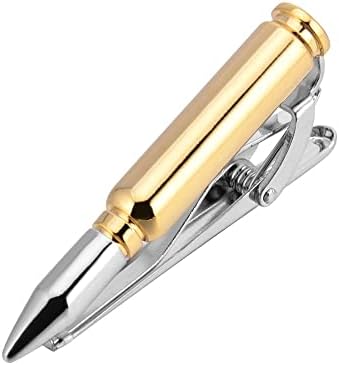 Personalized Fun Bullet Tie clip Gold And Silver Color Plating For Soldiers And Police Heroes Of The People