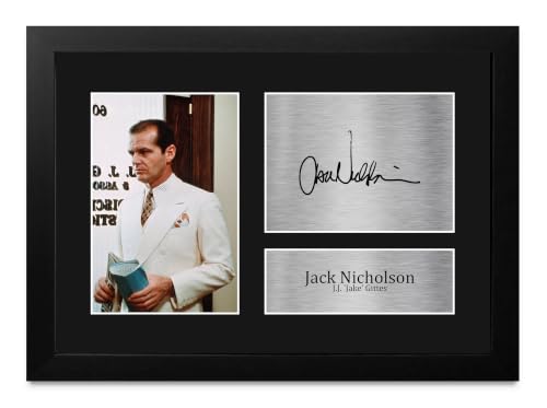 Réplica de autógrafo de Jack Nicholson Chinatown lámina enmarcada A4 de alta definición