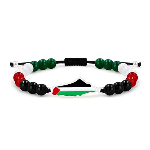 Zircobic Pulsera Única con Perlas Rojas, Verdes, Negras y Blancas – Joyería...