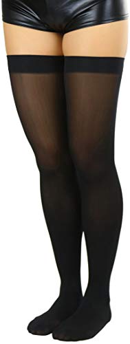 ToBeInStyle Women's Nylon Thigh High Schoolgirl Opaque Stockings3