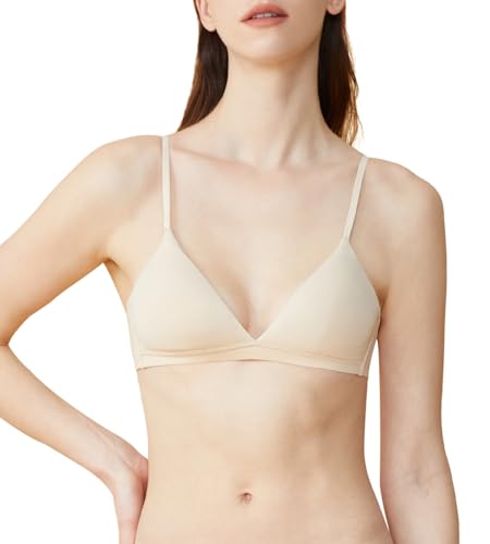 Pima Cotton Modal Bralette for Small Chest - Wireless Bra AAA/AA/A/B Cup Soft Cup Triangle Bra for Petite Women
