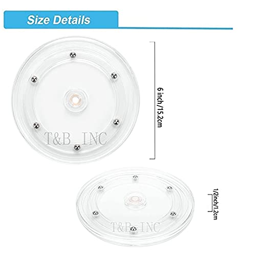 Tambee 6 Inch Small Lazy Susan Turntable Small Turntable Organizer Mini Lazy Susan Acrylic Cookie Turntable #TOP2
