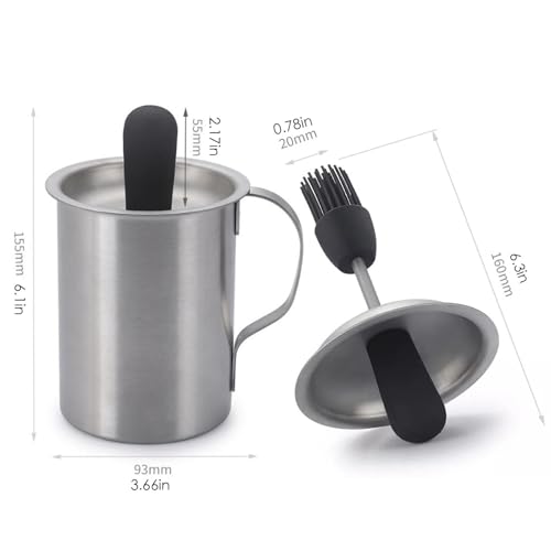 Juego de olla para salsa y cepillo para rociar, juego de olla para salsa y cepillo para asar - Olla para barbacoa con cepillo | Juego de ollas para salsa y cepillos para rociar, accesorios para barbac - imagen 5