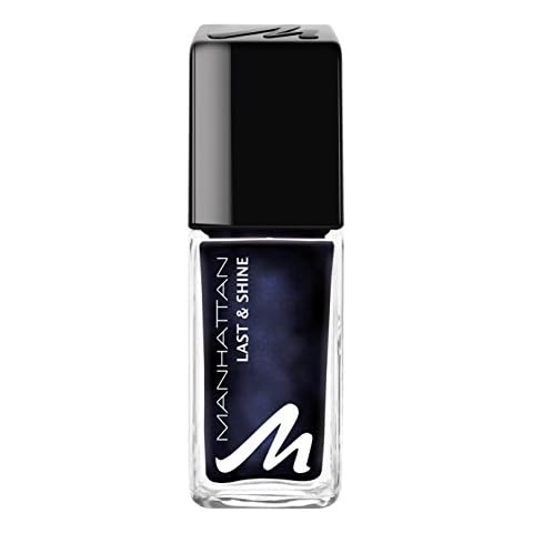 Manhattan Last & Shine Nagellack - Dunkelblauer Nail Polish mit rosanem Glanz Cover