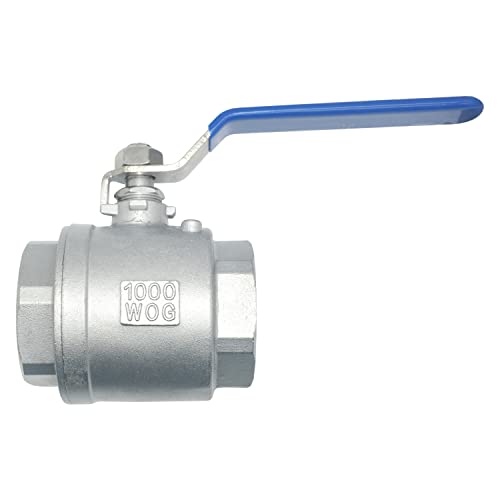 Image of DAN SPEED 1-1 /2 inch MPT Female 316 Stainless Steel Full Port Ball Valve Vinyl Handle WOG1000 (1.5 Inch 2pcs)