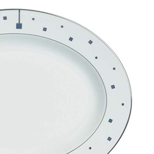 Elia BV-OPL-360 Oval Serving Platter, Fine Bone China, Blue,white - Image 2