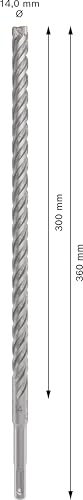 Bosch 1x PRO SDS plus-5X Hammerbohrer, 14 x 300 x 360 mm – Ansicht 3