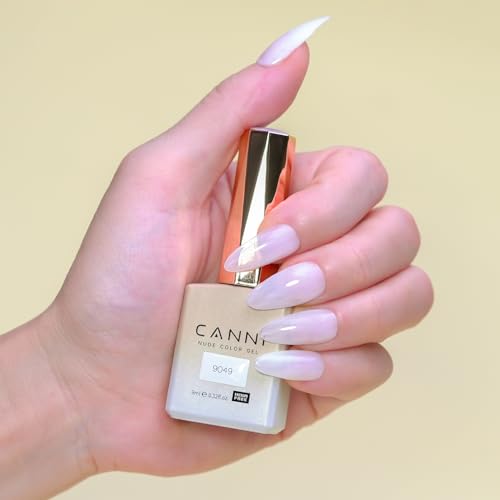 Image of CANNI Milky White Gel Nail Polish - 1Pcs Translucent Jelly Gel Polish Neutral Color Soak Off LED Nail Manicure Salon DIY