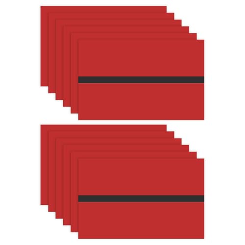 Image of M METERXITY 12-Pack Double Color Laser Engraving Blanks 7x11 Inch,1.3mm Thick ABS Plastic Sheet Engraved Material for Name Plate /Yard Signs /Laser Cutting /DIY Carving /Craft[Red /Black]