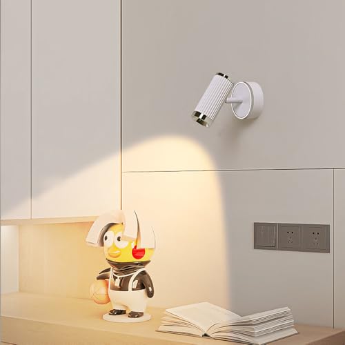 Spot de plafond LED blanc fixe sur rail design épuré moderne