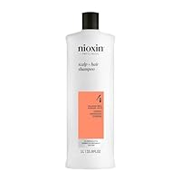 Nioxin System 4 Scalp Plus Hair Thickening Shampoo for Damaged Hair with Progressed Thinning, 1000 ml