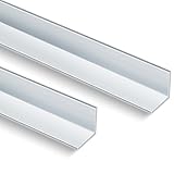 Blulu 2ピース アルミアングル 6063 アングルアイアンストック 構造、手すり、窓枠、屋根、コーナー用(長さ36インチ x 幅2インチ x 厚さ1/8インチ)