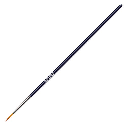 KREUL 200599 - Solo Goya Künstlerpinsel Goldhair Synthetics, hochwertiger und universell einsetzbarer Pinsel, Besatz aus goldenen Synthetikfasern, für alle Techniken geeignet, Rund, Größe 2/0