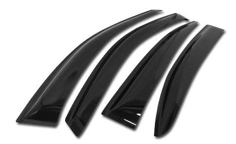 Hs Power Sun/Rain Guard Smoke Deflector Window Visor 08-12 Compatible With Honda Accord 4D 4Dr #TOP13